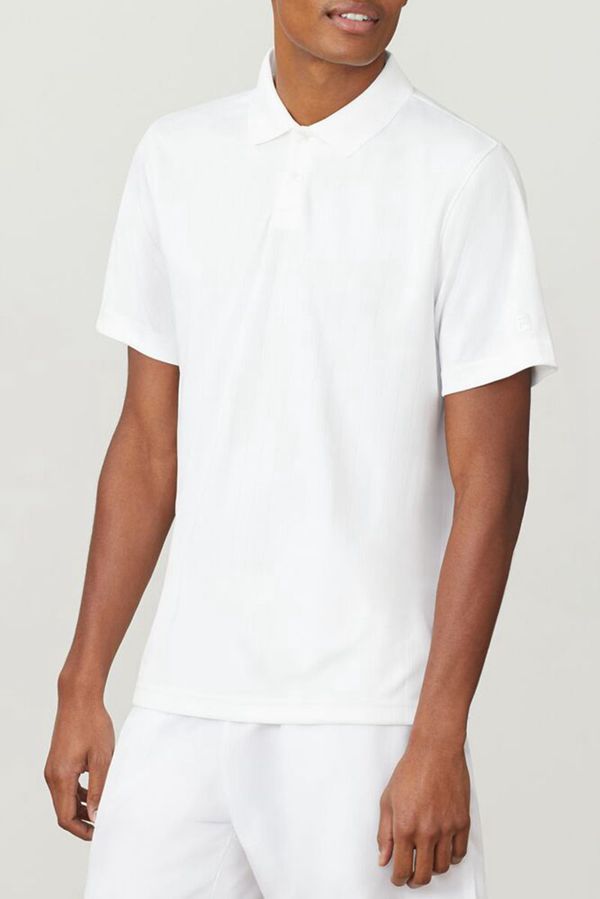 Camisas Polo Fila Hombre Blancas - Essentials Drop Needle - España 951082NEO